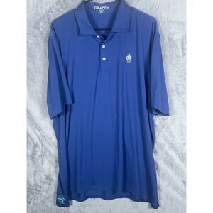 B Draddy Sport Atlanta Athletic Club Men's Performance Polo Shirt Blue Size XXL